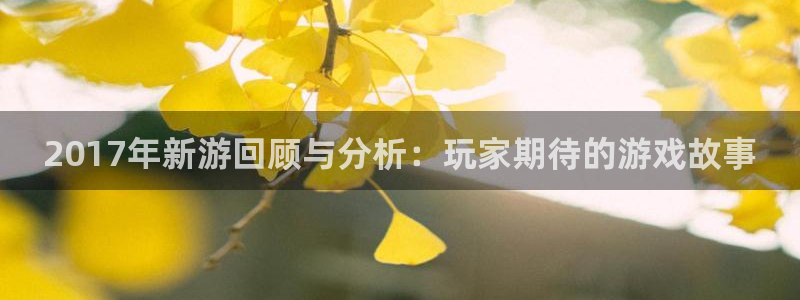 极悦娱乐平台登录：2017年新游回顾与分析：玩家期待的游戏故